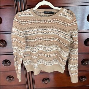 Ralph Lauren Tan Patterned Sweater